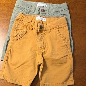 Zara Kids Mustard and Olive Shorts